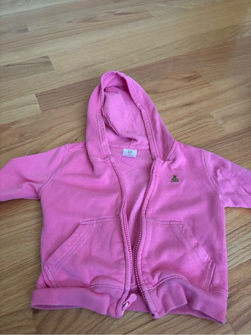 GAP Pink Kids Zip-Up Hooded Sweatshirt